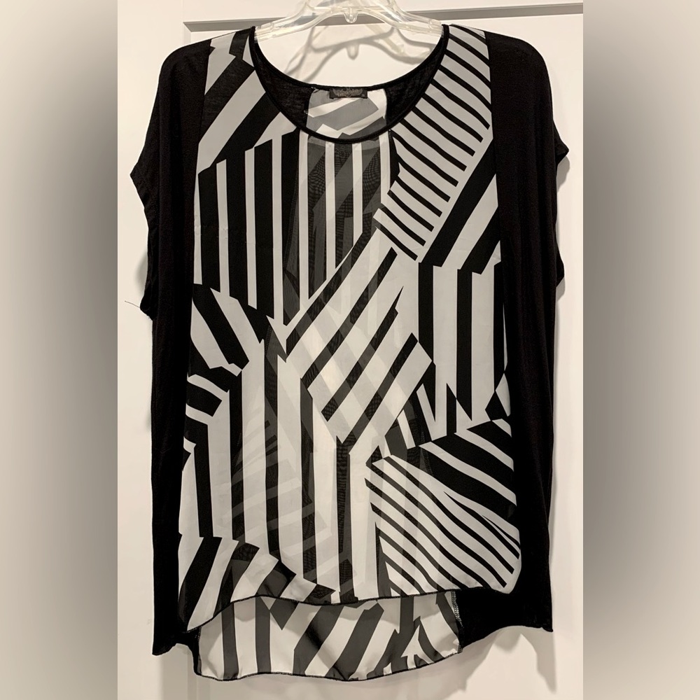 VANILLA SUGAR Black and White Blouse